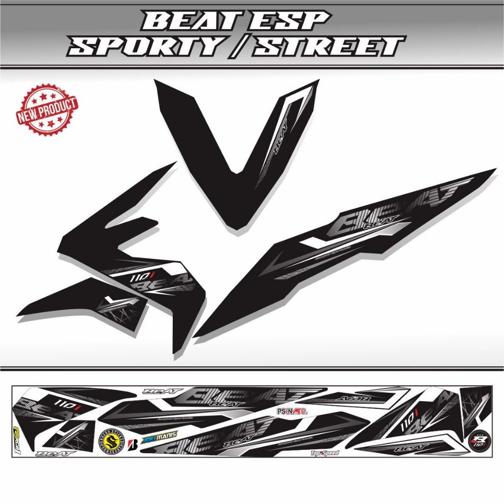 STIKER MOTOR BEAT ESP / STRIPING VARIASI HONDA MOTOR BEAT STREET STIKER LIST BEAT LIS SIMPLE