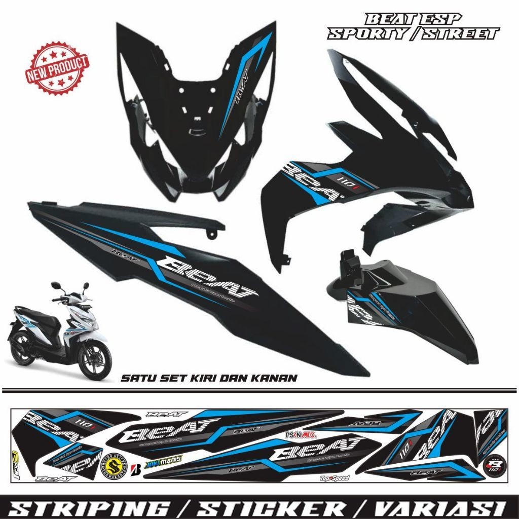 VARIASI Striping variasi motor beat esp 2017/ stiker beat street 2018/ striping STIKER