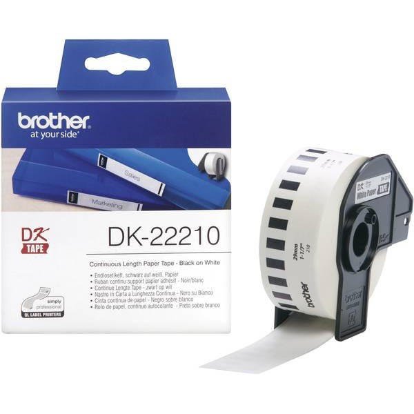 

FixPrint Label Tape DK-22210 Continuous Length Brothr Paper Tape DK22210 22210 QL-700 QL-720NW QL-800 QL-820NWB QL-1060N