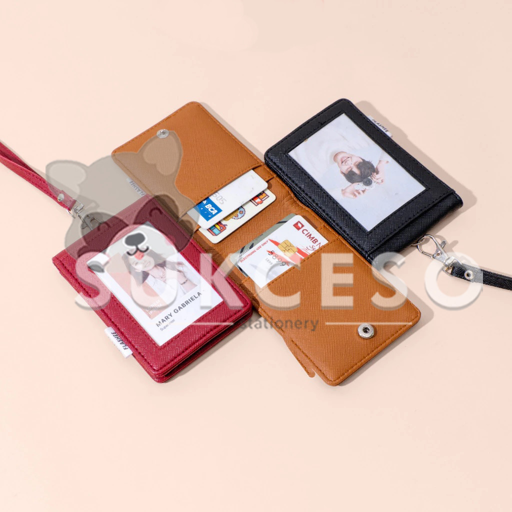 

Flashee ID Card Harper - Name Tag Mika Kulit 2 Sisi Premium Lanyard