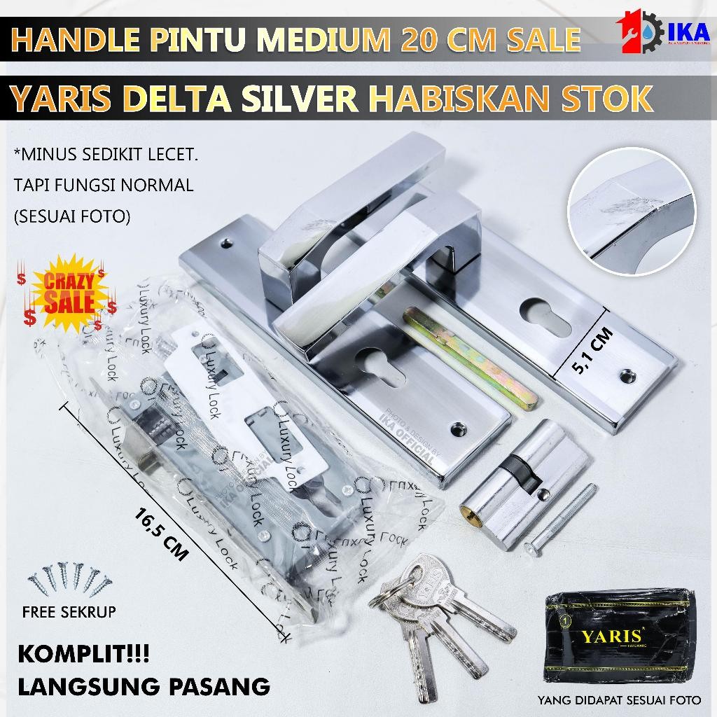 CRAZY SALE Handle Set Kunci ukuran TANGGUNG 20 cm / Body ongkel / Kunci Pintu / gagang pintu rumah k