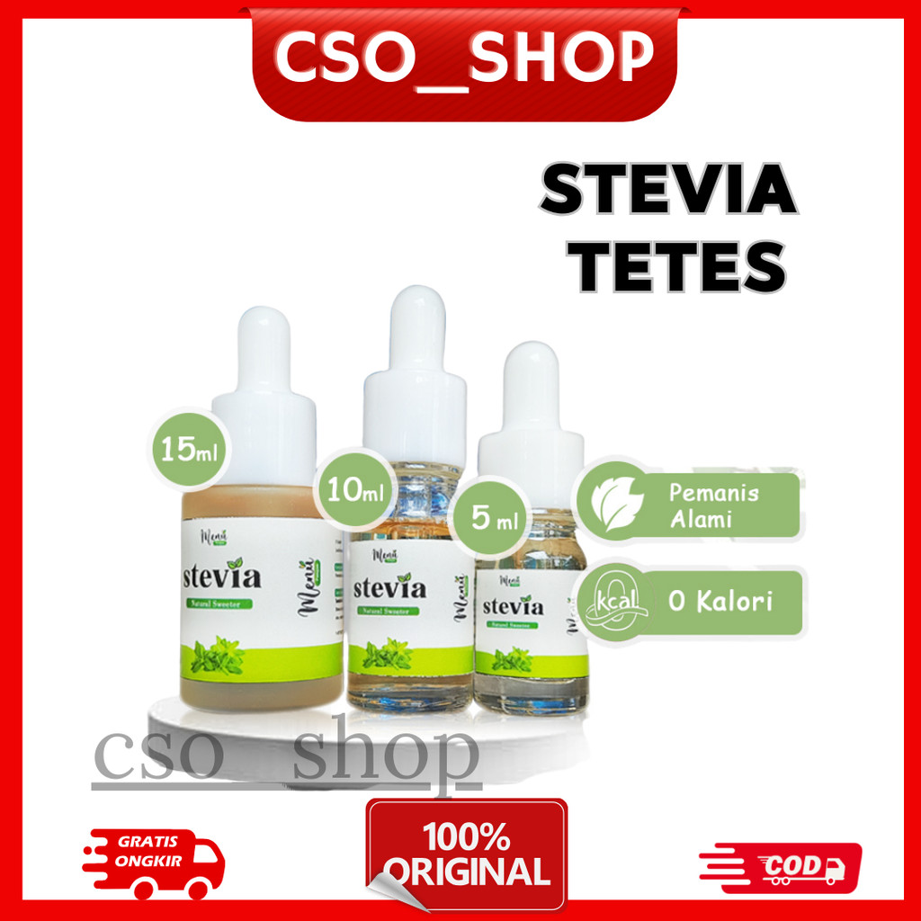 

STEVIA TETES Original - Pemanis Alami Pengganti Gula - Stevia Tetes Asli MenuPangan