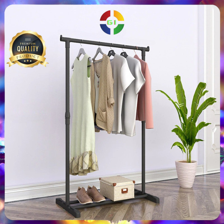 (GI) Rak Stand Hanger Gantungan Baju Aesthetic Besi Kokoh