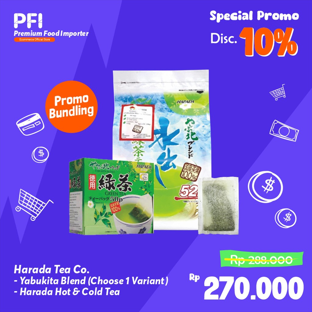 

Promo Bundling Harada Green tea Box + Harada Hot N cold Tea