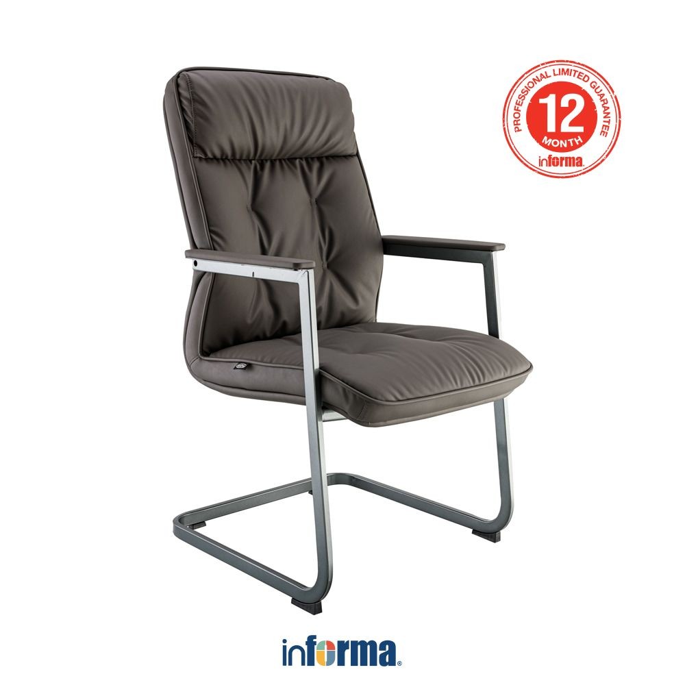 Informa Francessco Kursi Tamu Kantor - Abu-Abu Visitor Chair Tempat Client Furniture Indoor Kantor B