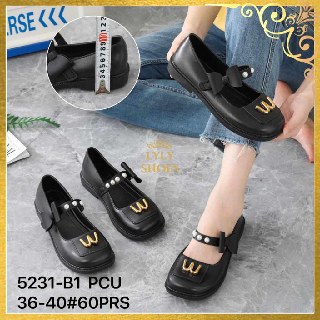 Sandal Selop Wanita Slip On Import Balance Motif Tali Pita 5231-B1