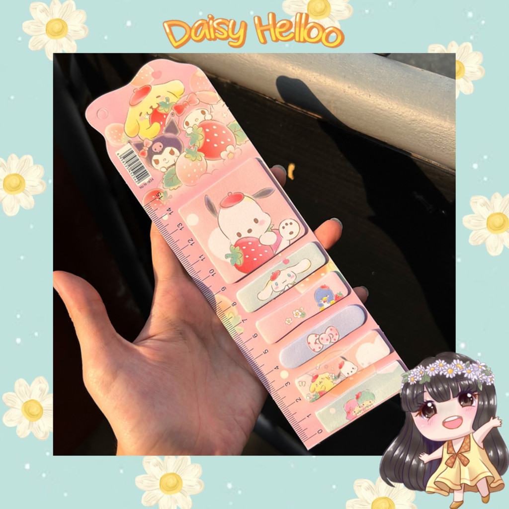 

Sticky Note Bookmark + Penggaris 15 cm Karakter Sanrioo Lucu Pembatas Buku Kertas Memo Korea Ruler Post It Bujo Jurnal Alat Tulis Sekolah Kantor Stationery Atk Bjm Banjar Banjarmasin DaisyHelloo