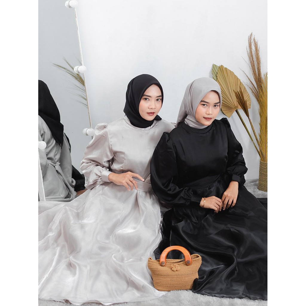 Gaun muslim elegant / gaun pesta / Ayunda Dress / Gamis Organza