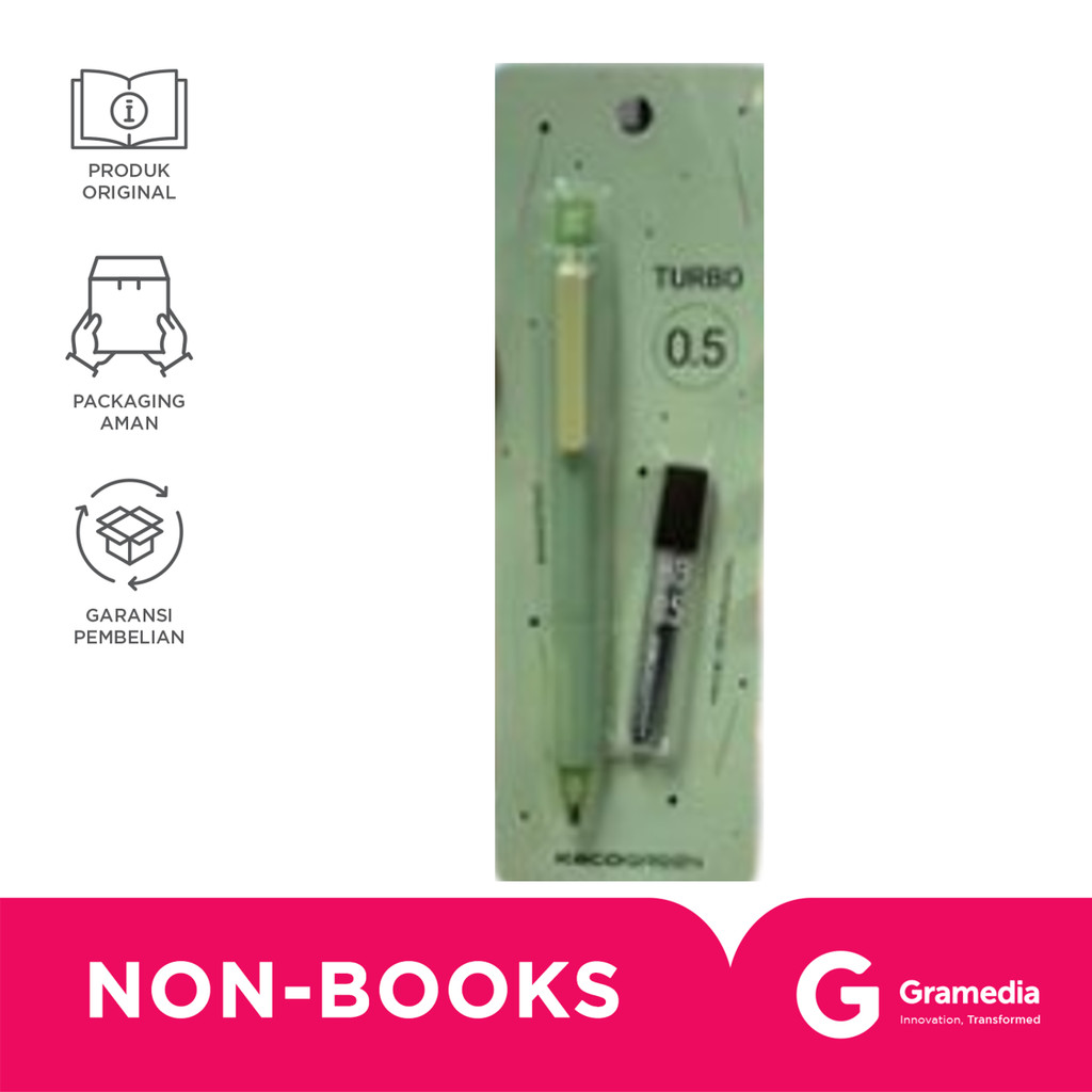 

Kaco Turbo Mech Pencil 0.5 Set With Refill Hb Green