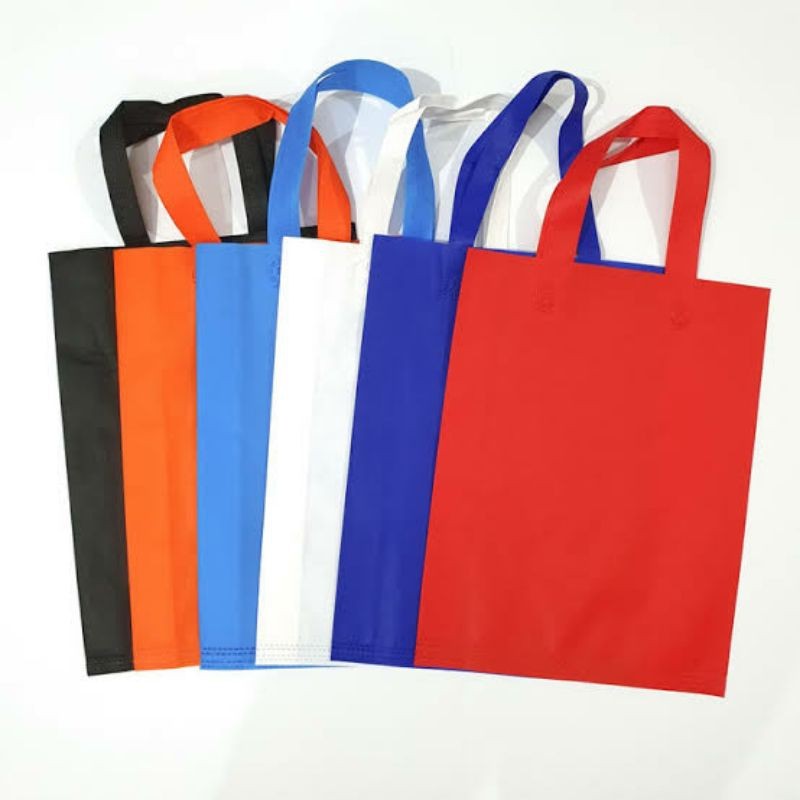 Tas belanja spunbond goodie bag 25x35 x10 cm ,tas souvenir,promosi,tote bag,tas ultah,tas sablon