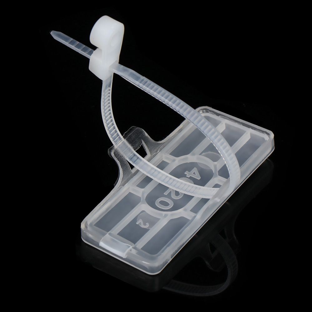 

50Pcs Cable Sign Tag Box Label Display Identification Box Cable Tie Marker Tag Waterproof Transparent Cord Labels Cards Tool