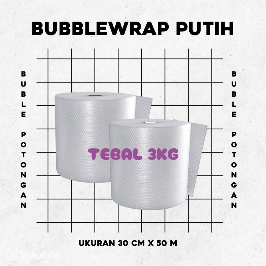 

Bubble Wrap Roll 50m / Plastik Bubble Packing / Safety Packing Bubble
