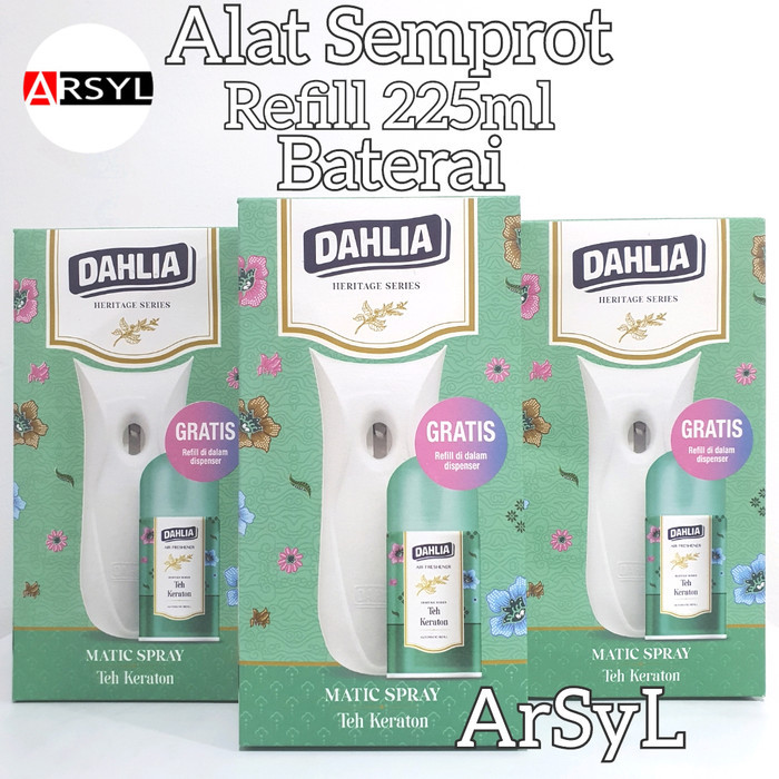 Dahlia Matic Alat Semprot Pengharum Ruangan Otomatis - Teh Keraton