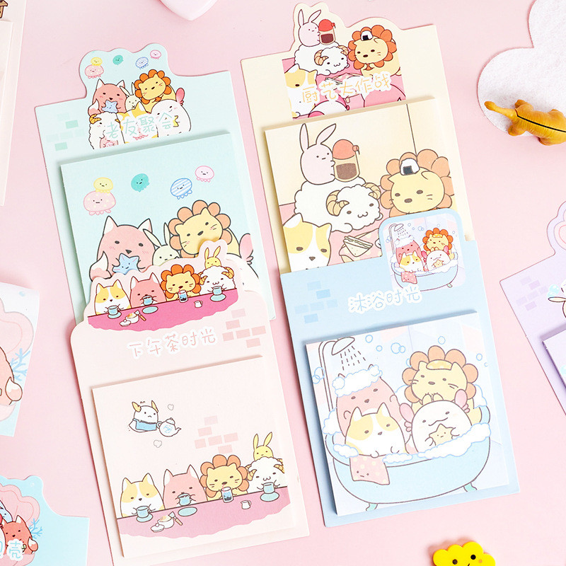 

Kawaii Cartoon Sumikko Gurashi Memo Pad N Times Sticky Notes Memo Notepad planner stickers Bookmark Stationery