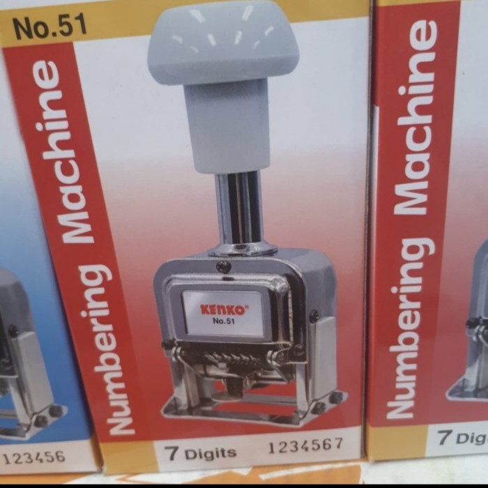 Kenko Numerator NUMBERING STEMPEL ANGKA OTOMATIS 7 DIGIT 51 MACHINE