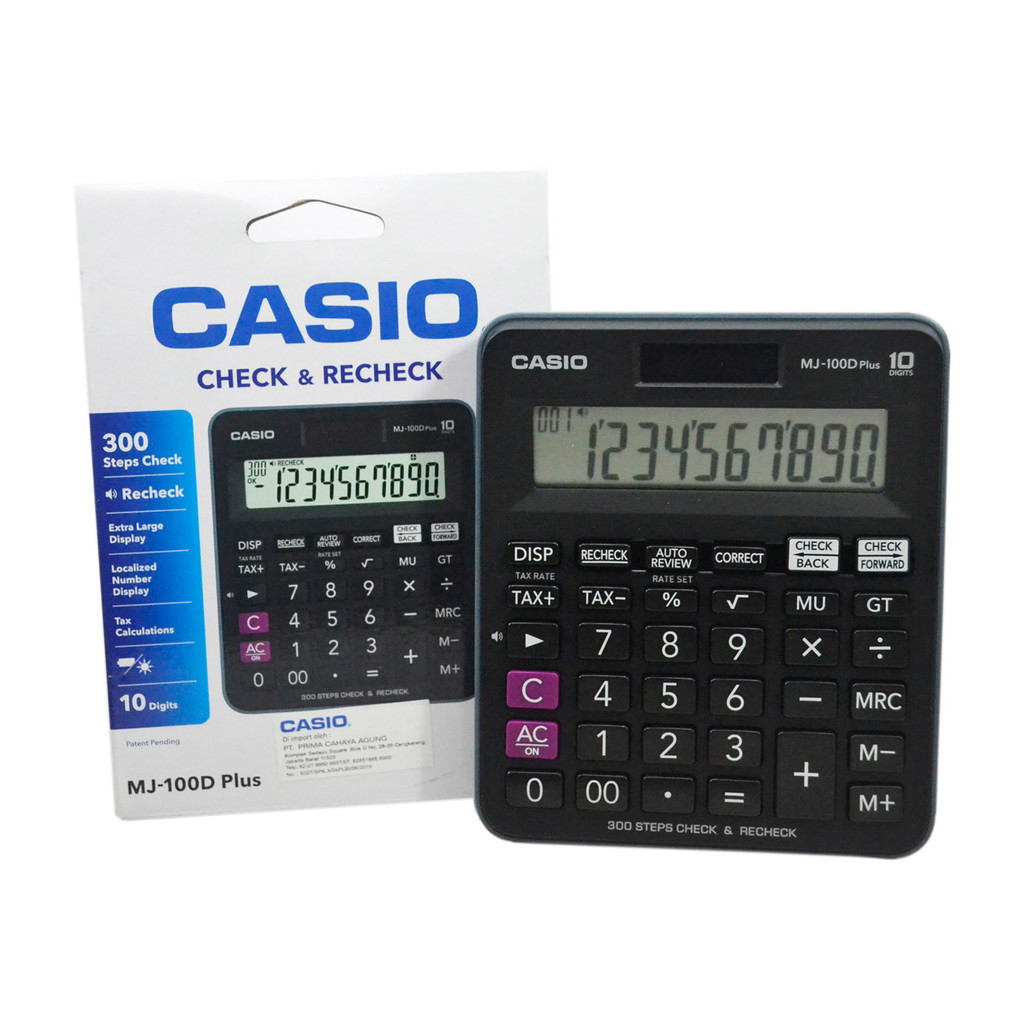 

Casio Calculator Dekstop Kalkulator MJ-12DA,12VCB,100D Plus,120D Plus