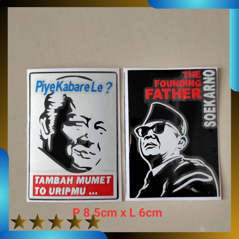 stiker cutting Soeharto Soekarno berkualitas termurah Lightnaziashop