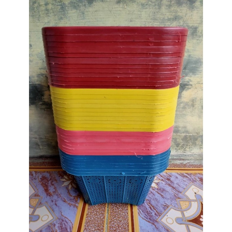 GROSIR MURAH 12pcs wakul ceting plastik hajatan kotak murah tebal elastis