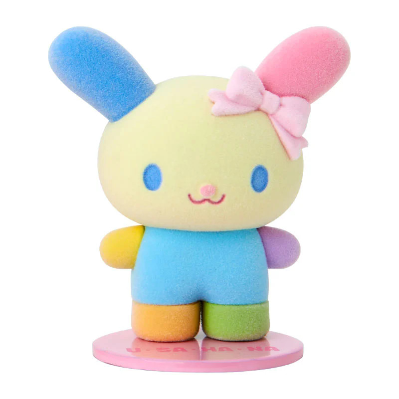 Usahana Flocked Doll Magnet Standing Figure Toy Anime Cute Kawaii Bunny Kids Toys for Girls Gifts