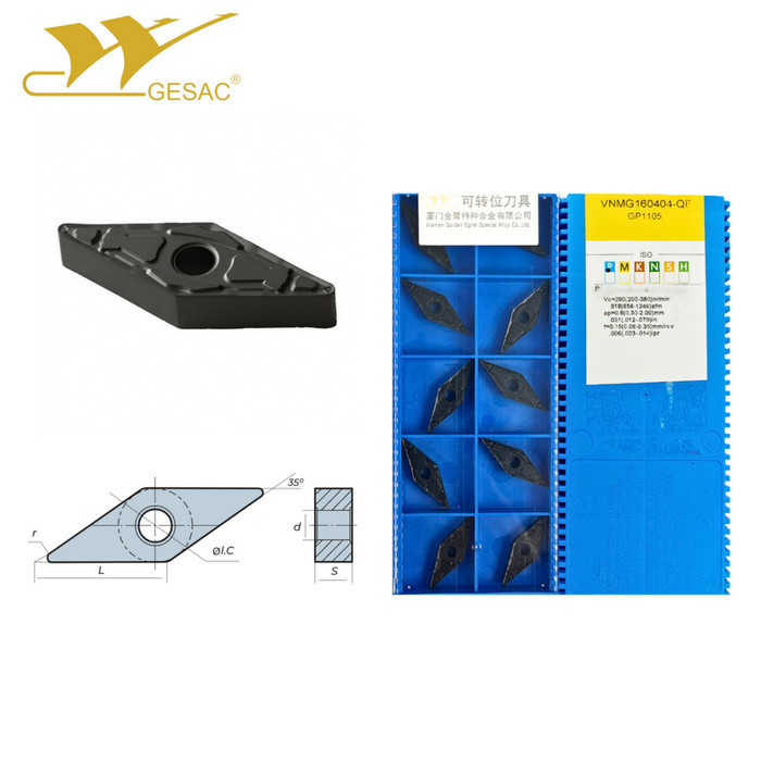Insert Bubut VNMG 160404 QF GESAC Pahat VNMG 16 04 04 VNMG160404-QF