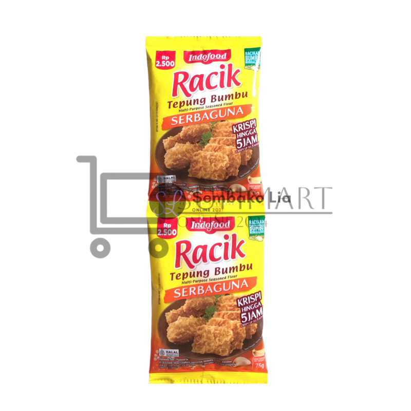 

Racik Tepung Bumbu Serbaguna 75gr Ecer / Tepung Racik Ayam Krispi 75 gr
