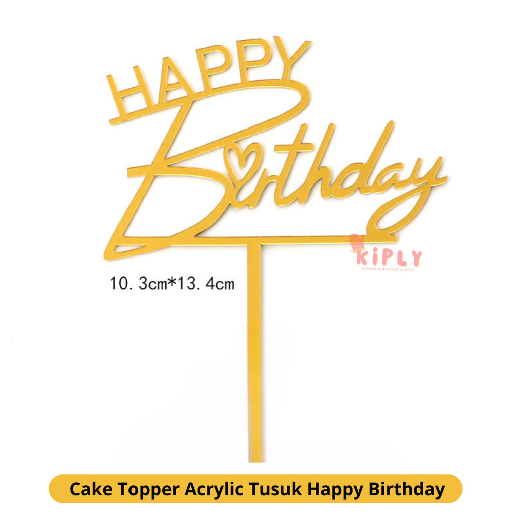 

Cake Topper Acrylic Tusuk Happy Birthday/Cake Topper Dekorasi Kue