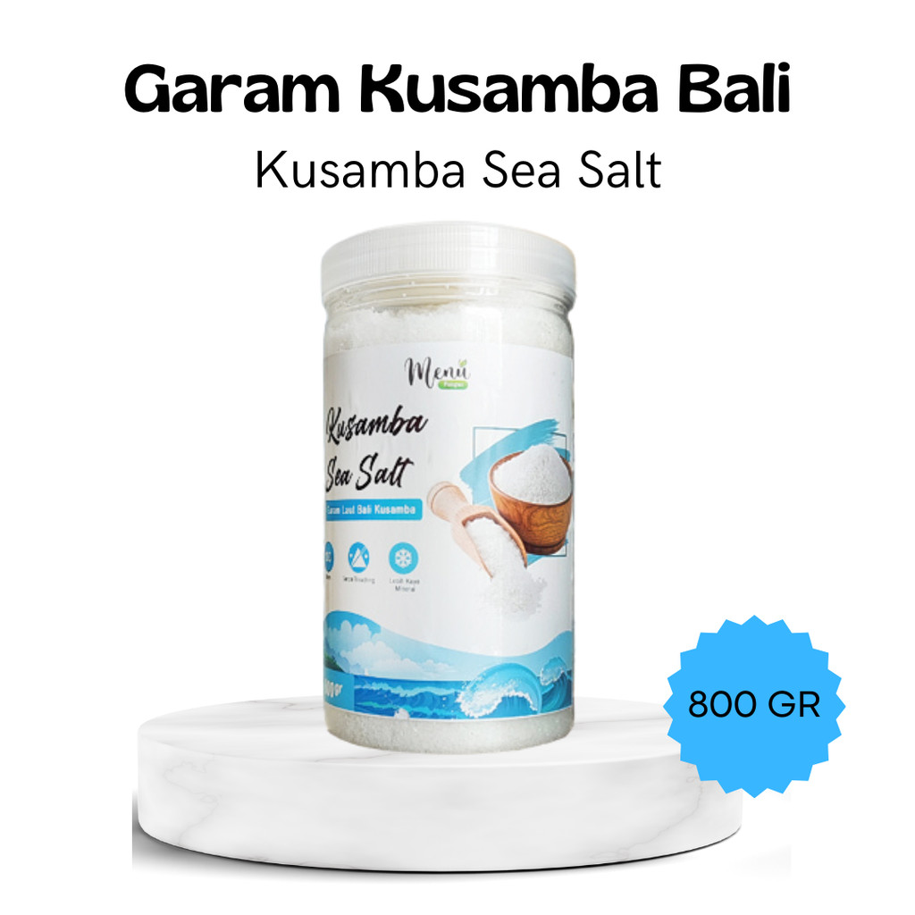

GARAM KUSAMBA Bali 800gr - Garem Laut Krosok Murni Non Rafinasi Sea Salt Asli