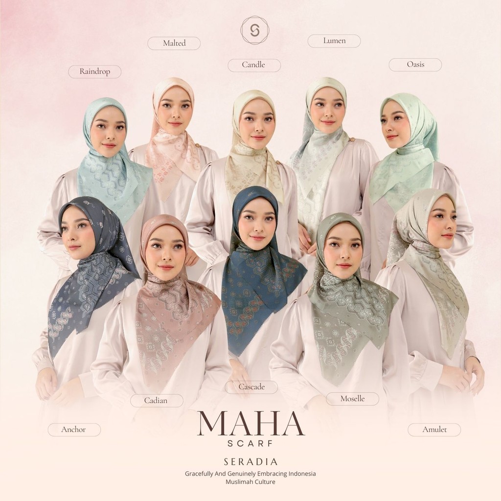 Seradia Hijab - Segi Empat Motif Maha - Timeless Collection
