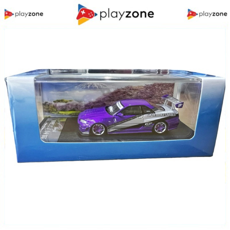 Fuji 64 Nissan Skyline GTR R34 Z-Tune Purple High Wing