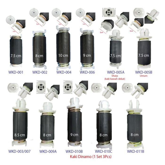 per kedudukan motor mesin cuci/Per kaki dinamo pengering mesin cuci