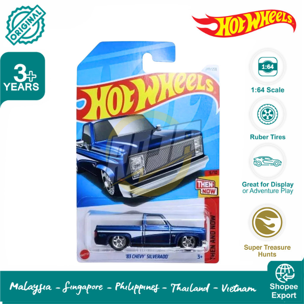 Hot Wheels Super Treasure Hunt 83 Chevy Silverado Blue
