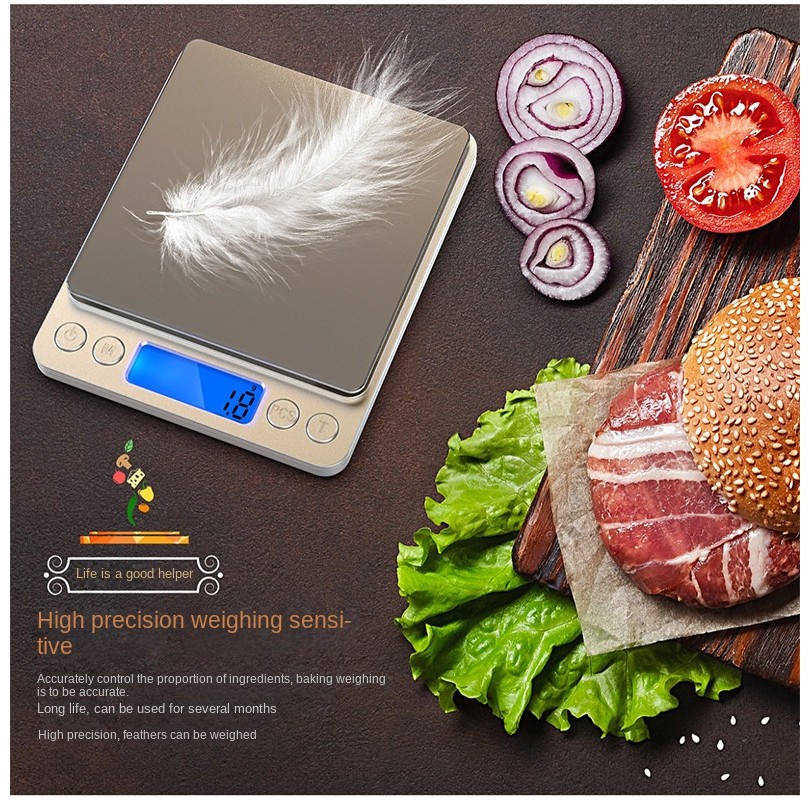 Kitchen Scale Small Household Gram Scale Baking Food Scale Kitchen Electronic Scale Wholesale Stainl