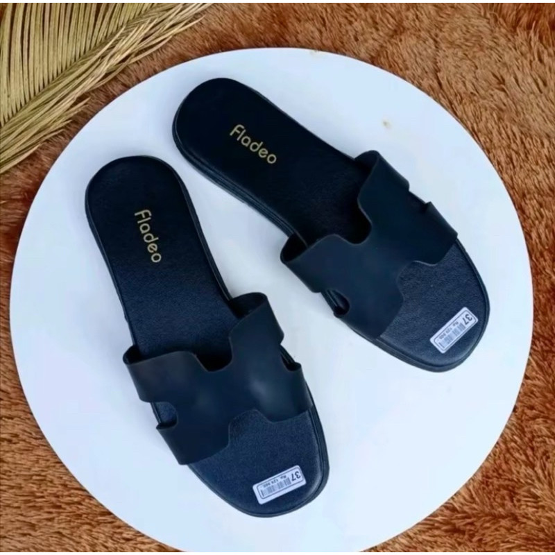 Sandal Wanita Fladeo Sendal Wanita Slop Sol Karet Fladeo Sendals Sandal Fladeo Flat