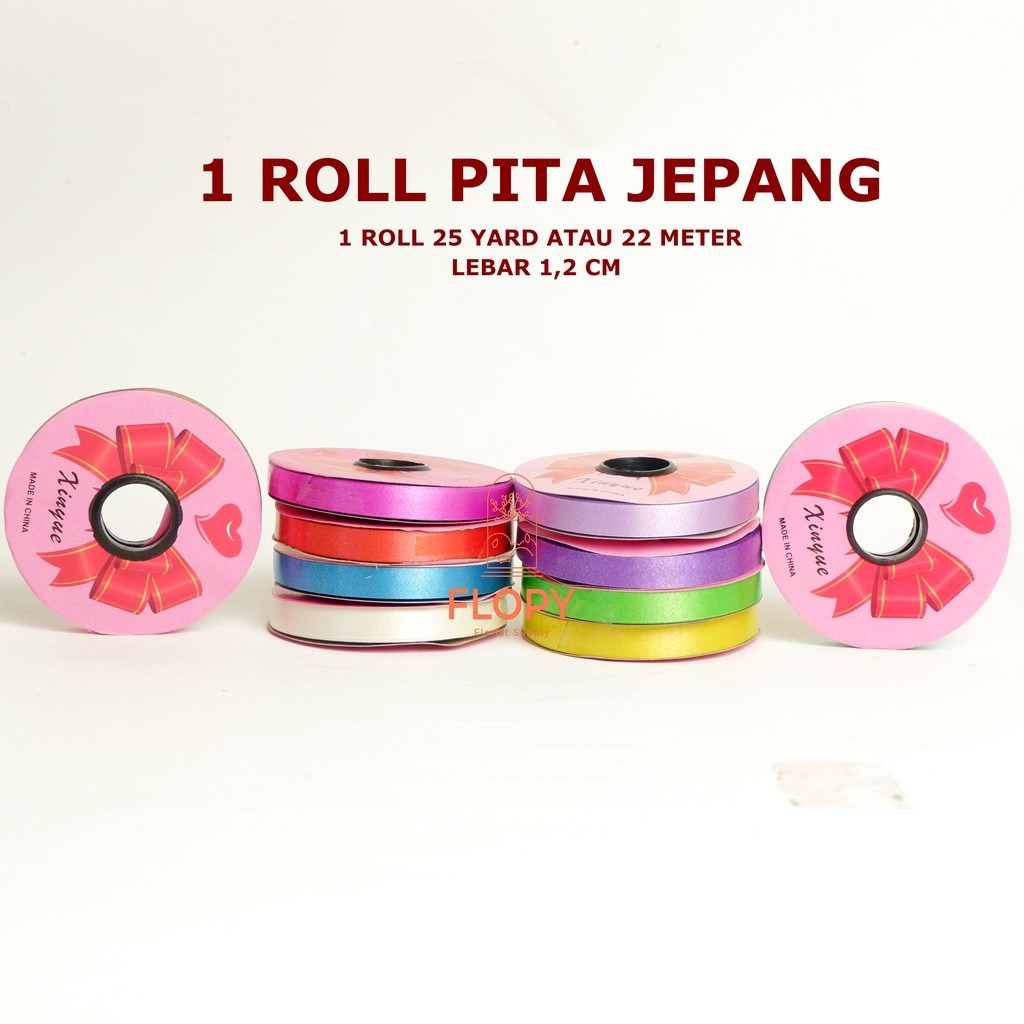 

[ 22 Meter] 1 Roll Pita Jepang Untuk Kado / Buket Bunga / Hadiah Lainnya