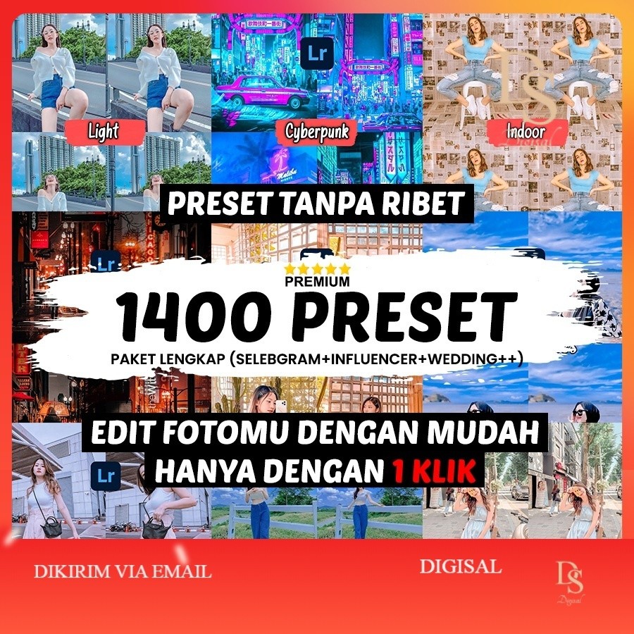 1400 PRESET Lightroom Premium - Preset Lightroom Mobile - Paket Preset Murah - 1400 Preset Lightroom