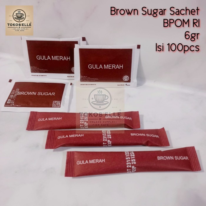 

Brown Sugar Sachet / Gula Aren / Gula Merah Isi 100 pcs