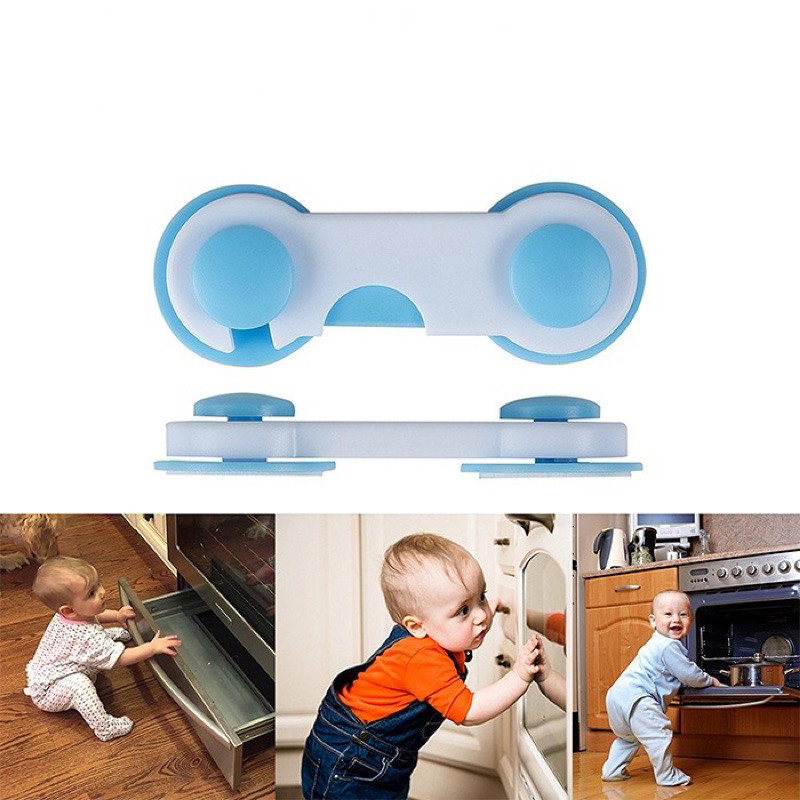 (MGS) Kunci pengaman pintu laci safe lock pengait pintu lemari kulkas safety / PENGAIT PINTU SAFE LO