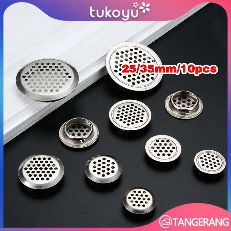 10pcs Saringan Hawa Bulat Stainless /Ventilasi Udara bulat Stainless/ Lubang Saringan Udara Lubang S