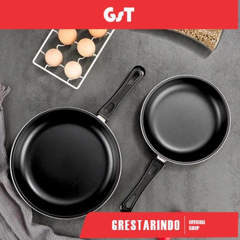 FRYPAN WAJAN TEFLON 1 SET ISI 2 / WAJAN PENGGORENGAN ANTI LENGKET
