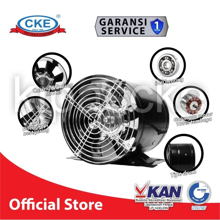 CKE Exhaust Fan mini Inline Fan Air Duct Fan Booster Fan 8" Inch