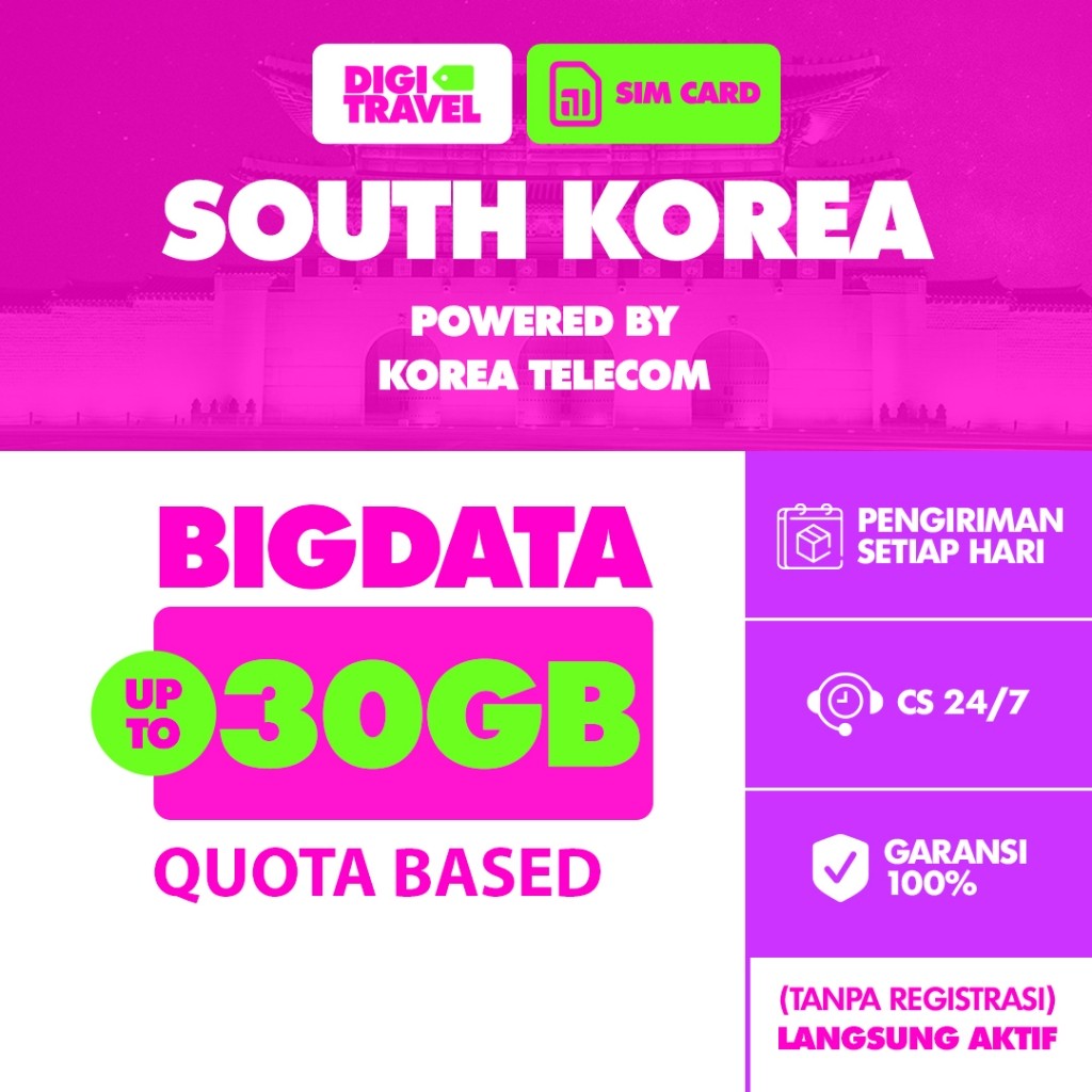Sim Card Korea Selatan Kuota 30 Hari | Simcard Korea Selatan Sim Card South Korea Kuota Besar Langsu