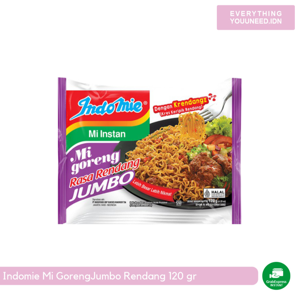 

Indomie Mi Goreng Rasa Rendang Jumbo 120 gr