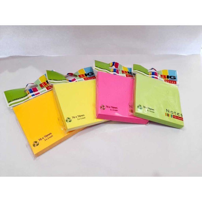 

best -Sticky Note Polos Memo Stick 100 Sheets Kertas Sticky Notes Tempel Buku Tulis Organizer - Kuning