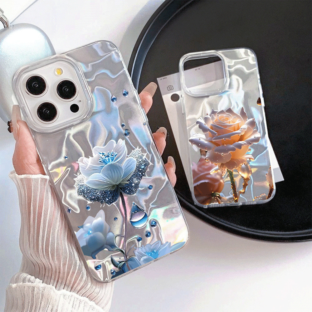 Orange Elegant Rose Casing hp ITEL A60 A70 P40 P40 Plus P55 P55plus S23 S23PLUS A60S A50 A04 A05S RS