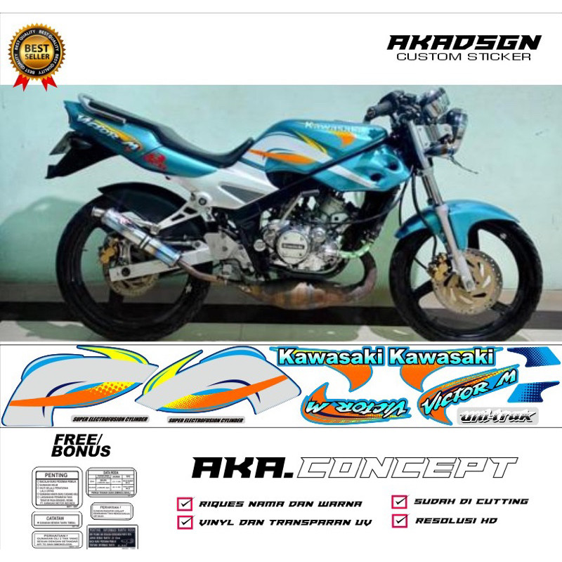 stiker striping Kawasaki Ninja Victor bisa request