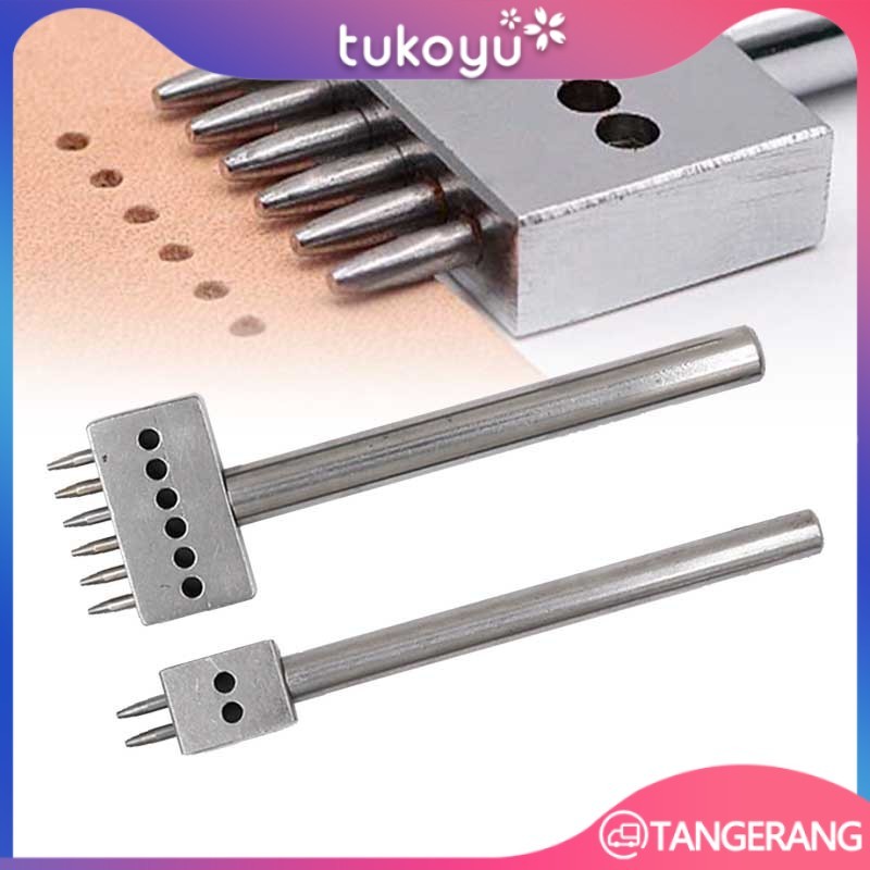 

4mm Alat Pelubang Kulit Leather Craft Hole Punches Stitching Tool 2 6 Lubang Ikat Pinggang