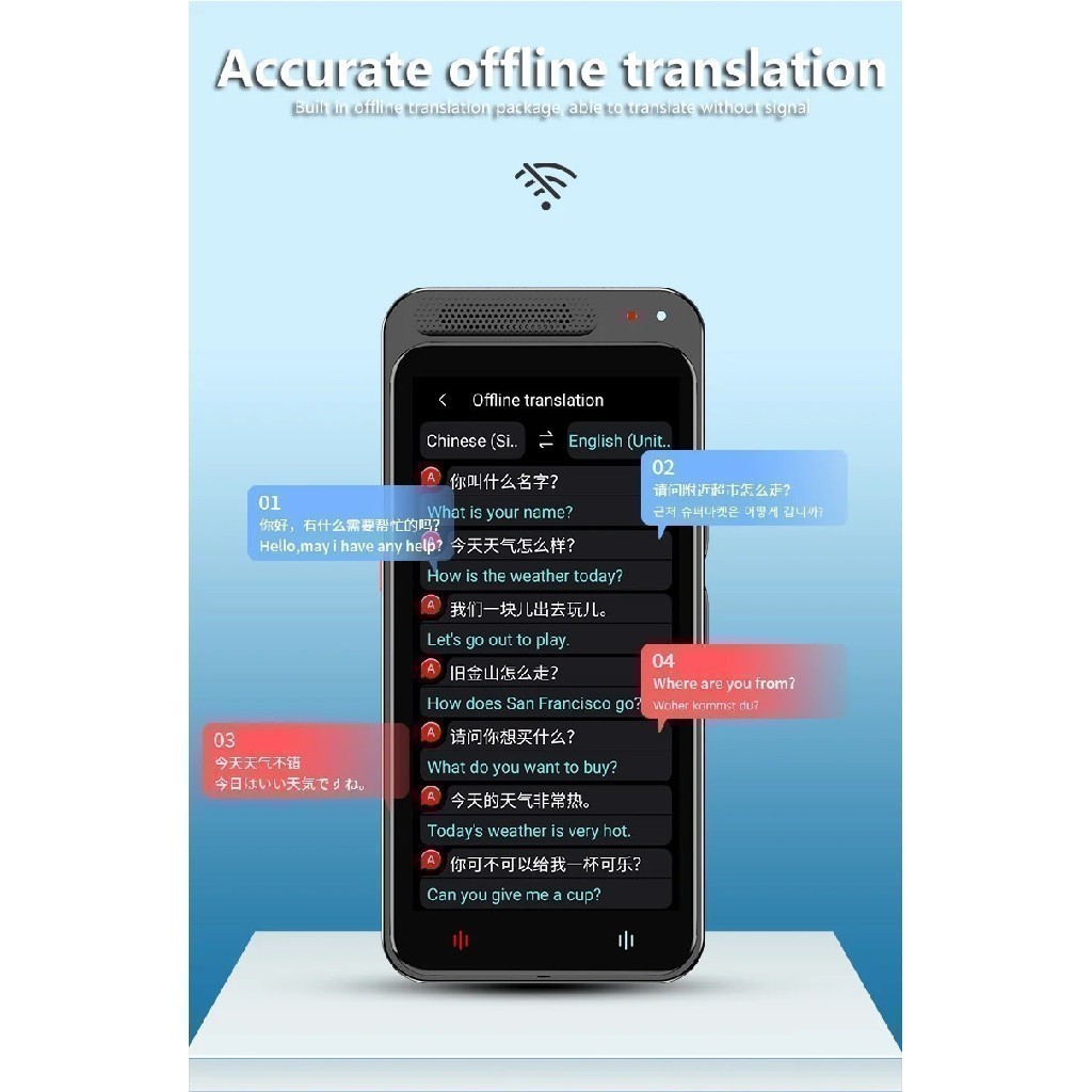 Z6 - Portable Smart Translator - Alat Penerjemah Hingga 138 Bahasa