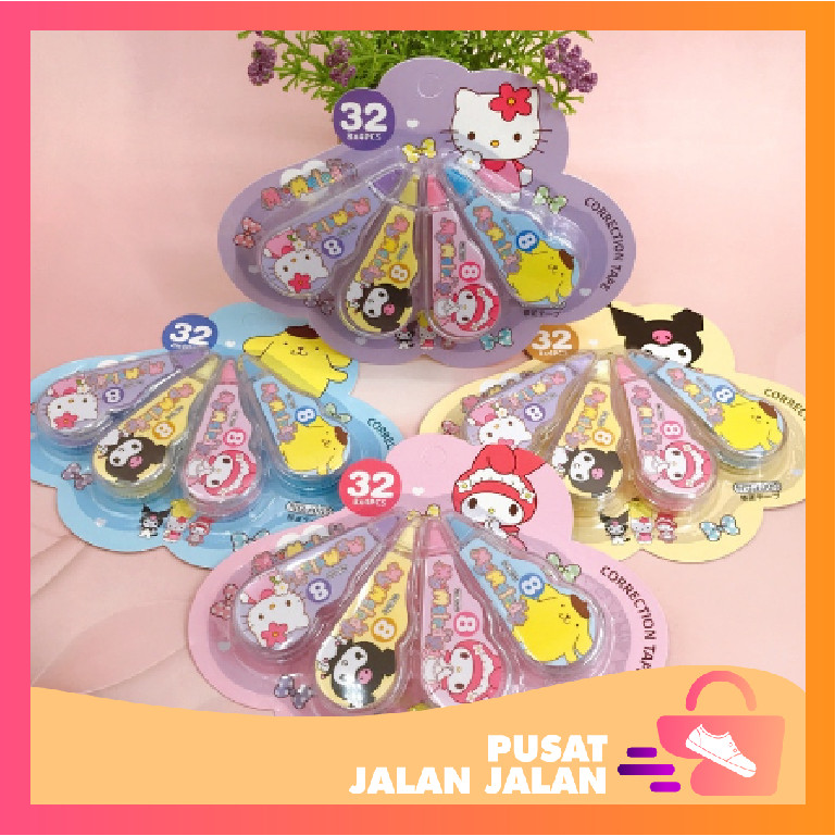 

PJJ - S5740 Tipex Set 4pcs / 4 Pcs Correction Tape / Penghapus Pulpen Roll Correction Tape / Tipe X Pita / Tipex Lucu