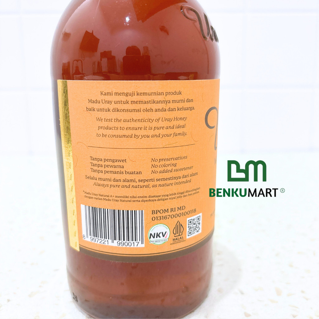

GFD Madu Uray Grade A+ Natural Honey 100% Madu Lebah Alami 875gr