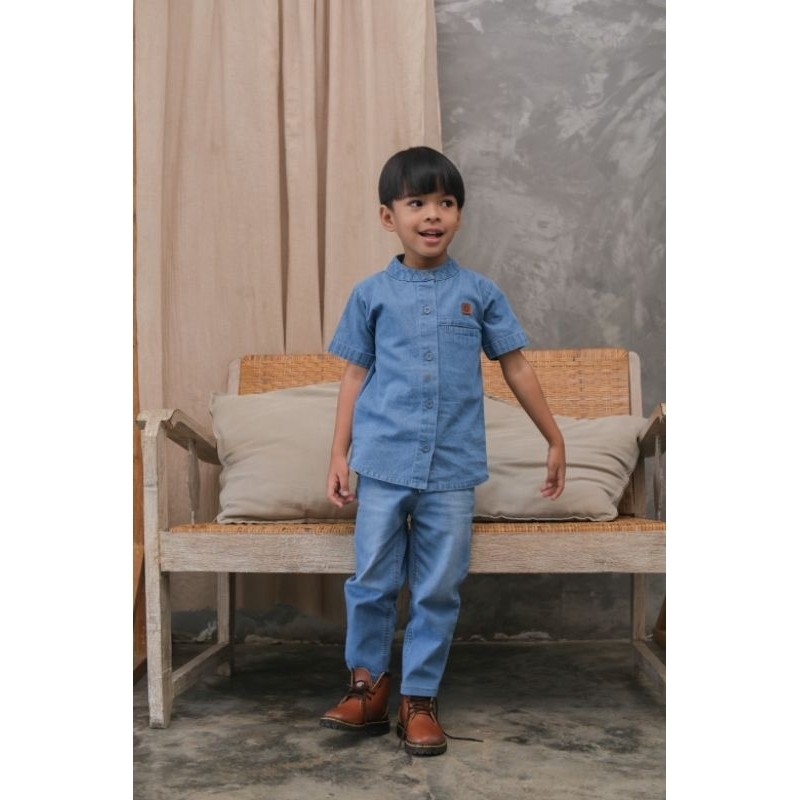 NOFO.IDSHOP ZAYN SHIRT - Promo 4.4 Kemeja Anak Jeans Koko Premium Baju Anak Laki-Laki Keren Murah 1-